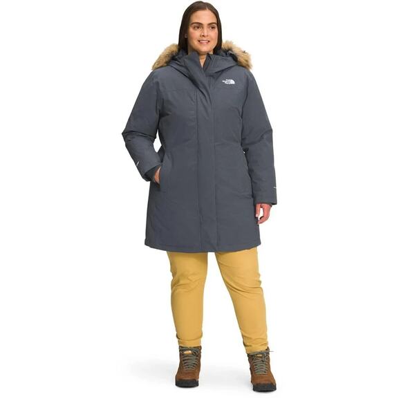 The North Face Women's Plus Size 2X Arctic Parka Down Coat Vanadis Grey - Picture 2 of 7